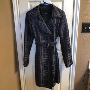 Black and charcoal lined rain jacket size small